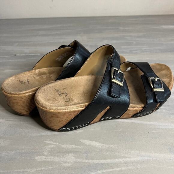 Dansko Leeann Black Burnished Calf 38 (US Women's 7.5-8) Regular - Picture 2 of 7